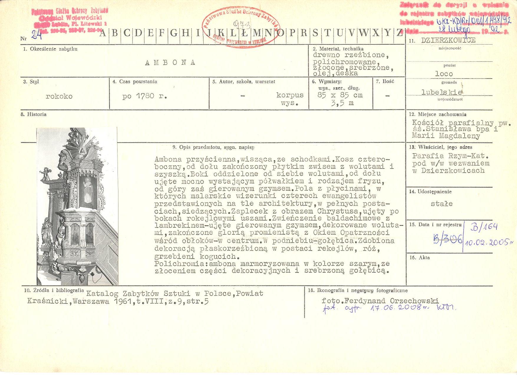 Dzierzkowice Kościół Par.  Zabytki Ruchome 054.jpg