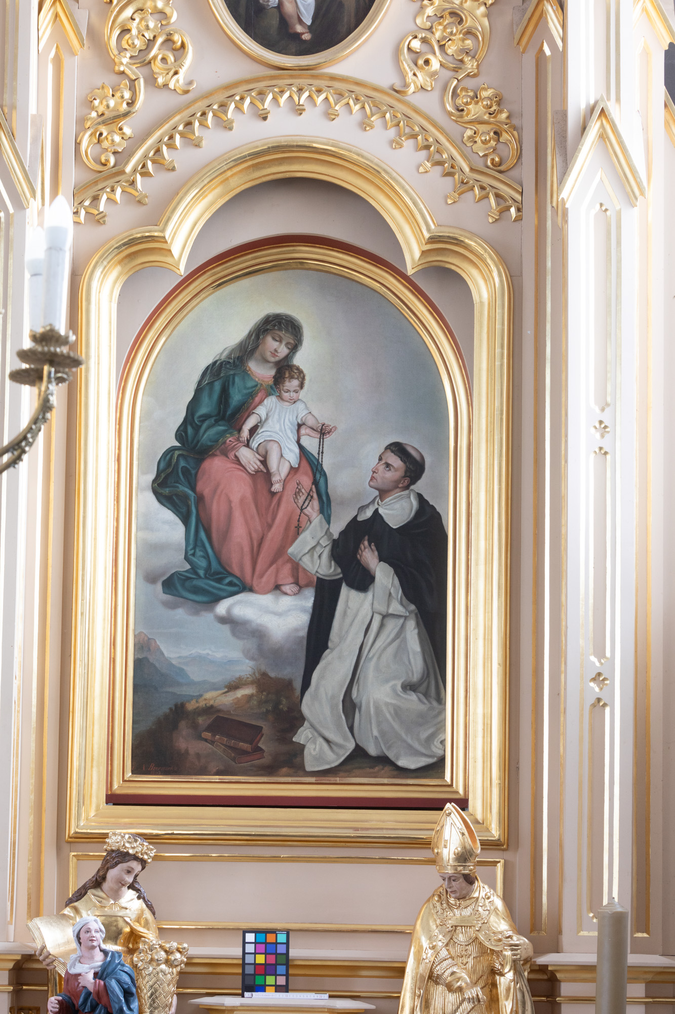 Obraz świętego Dominika - w ołtarzu przytęczowym.