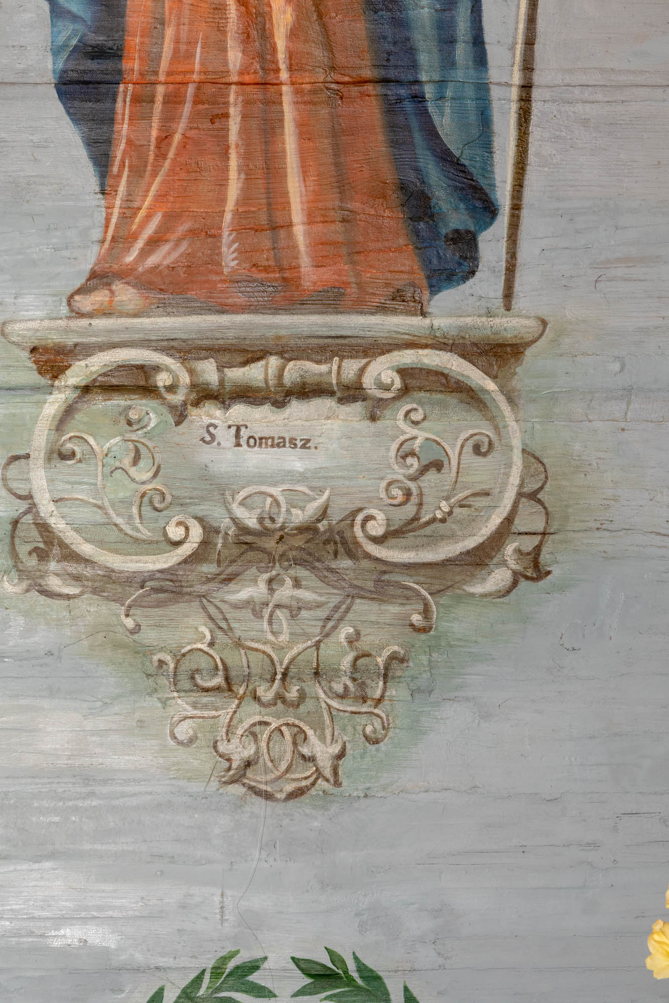 Polichromia – ściana nawy i prezbiterium