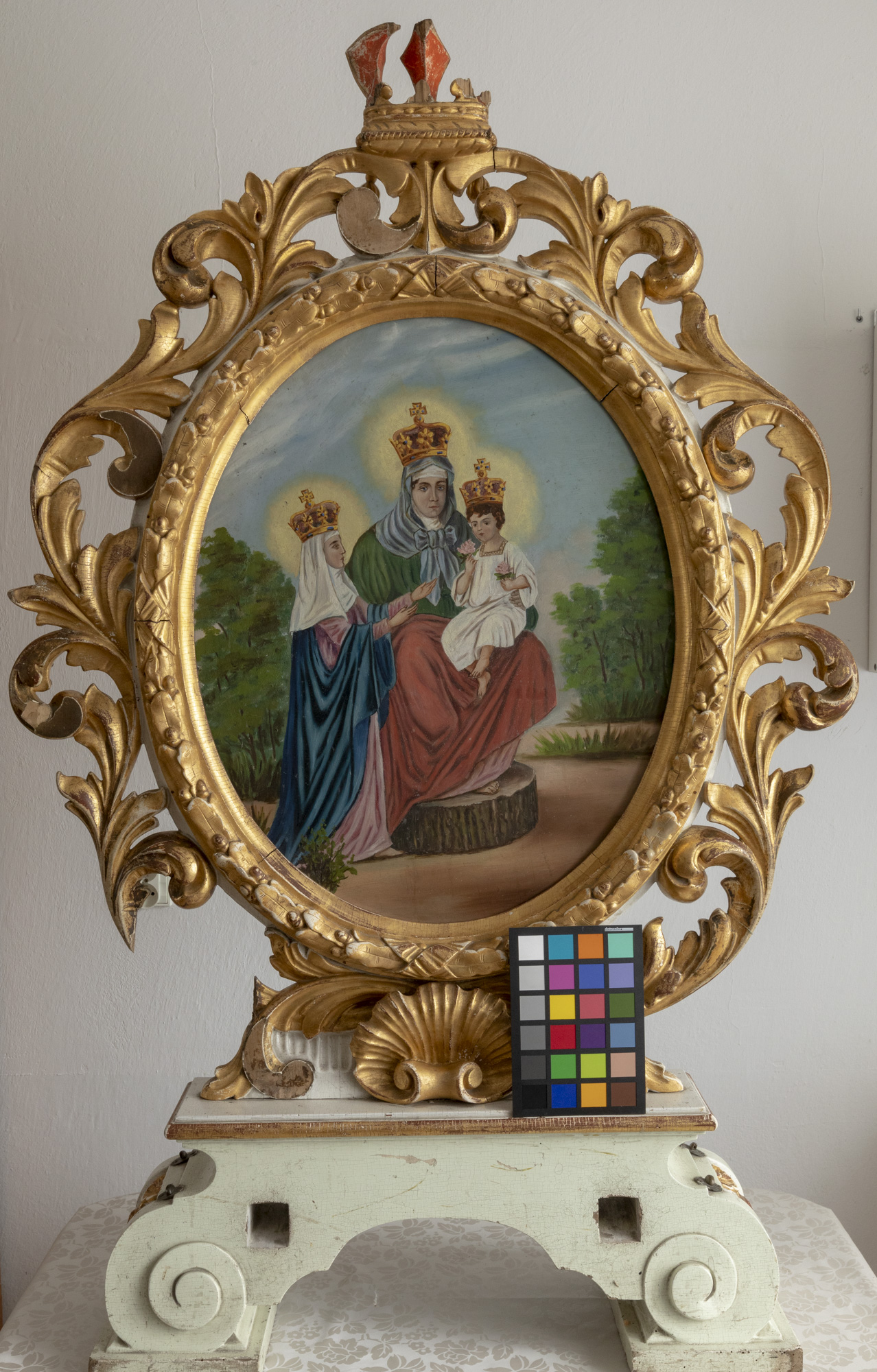 Feretron z obrazami M.B. z Dzieciątkiem, św. Anna Samotrzecia