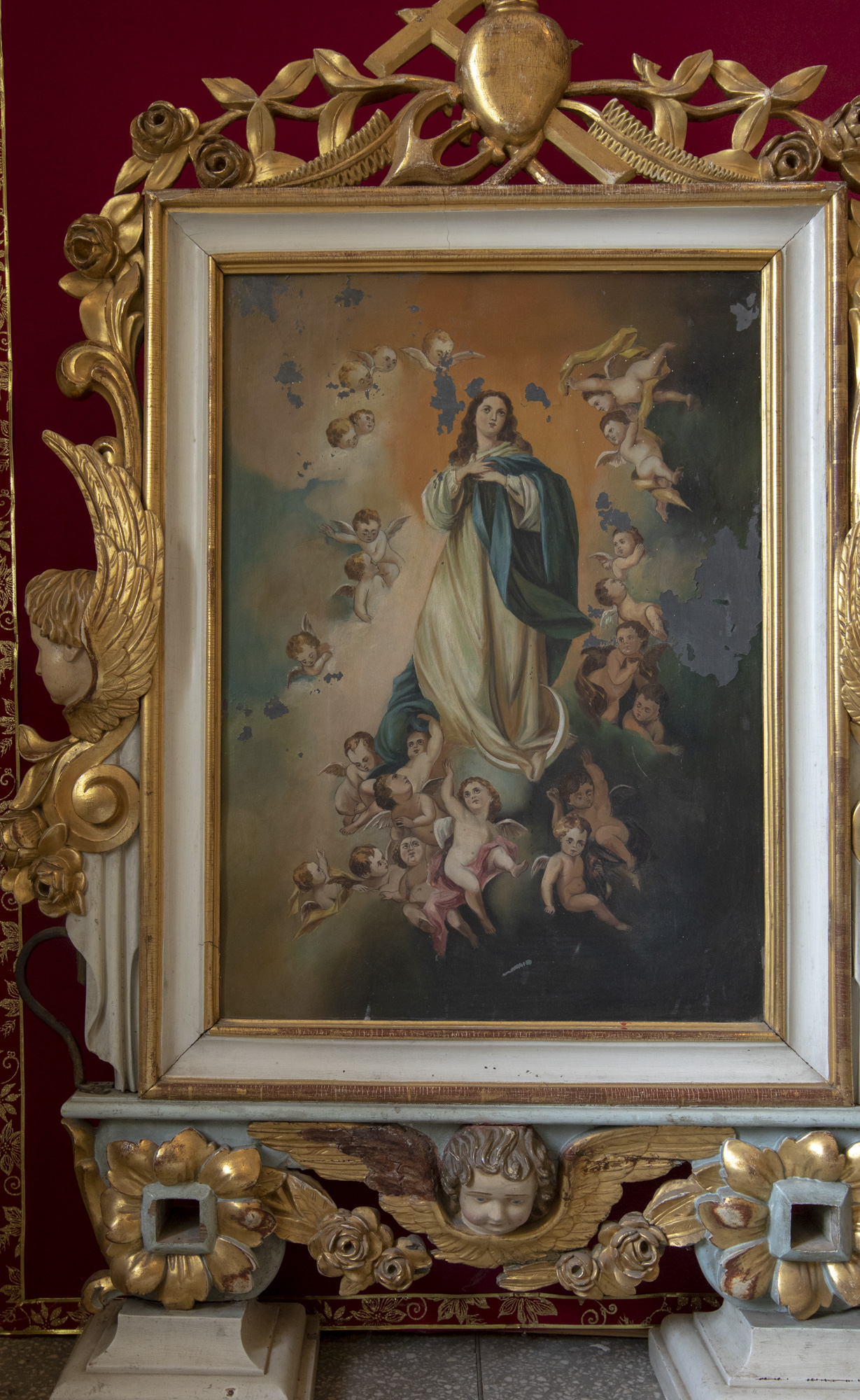 Feretron z obrazami Michała archanioła i b. Assunt