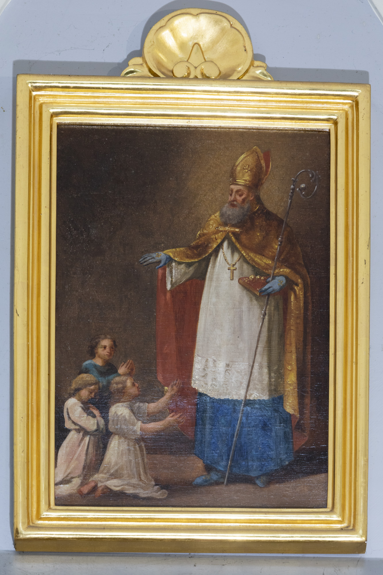 Obraz – św. Mikołaj w ołtarzu bocznym (nasada)