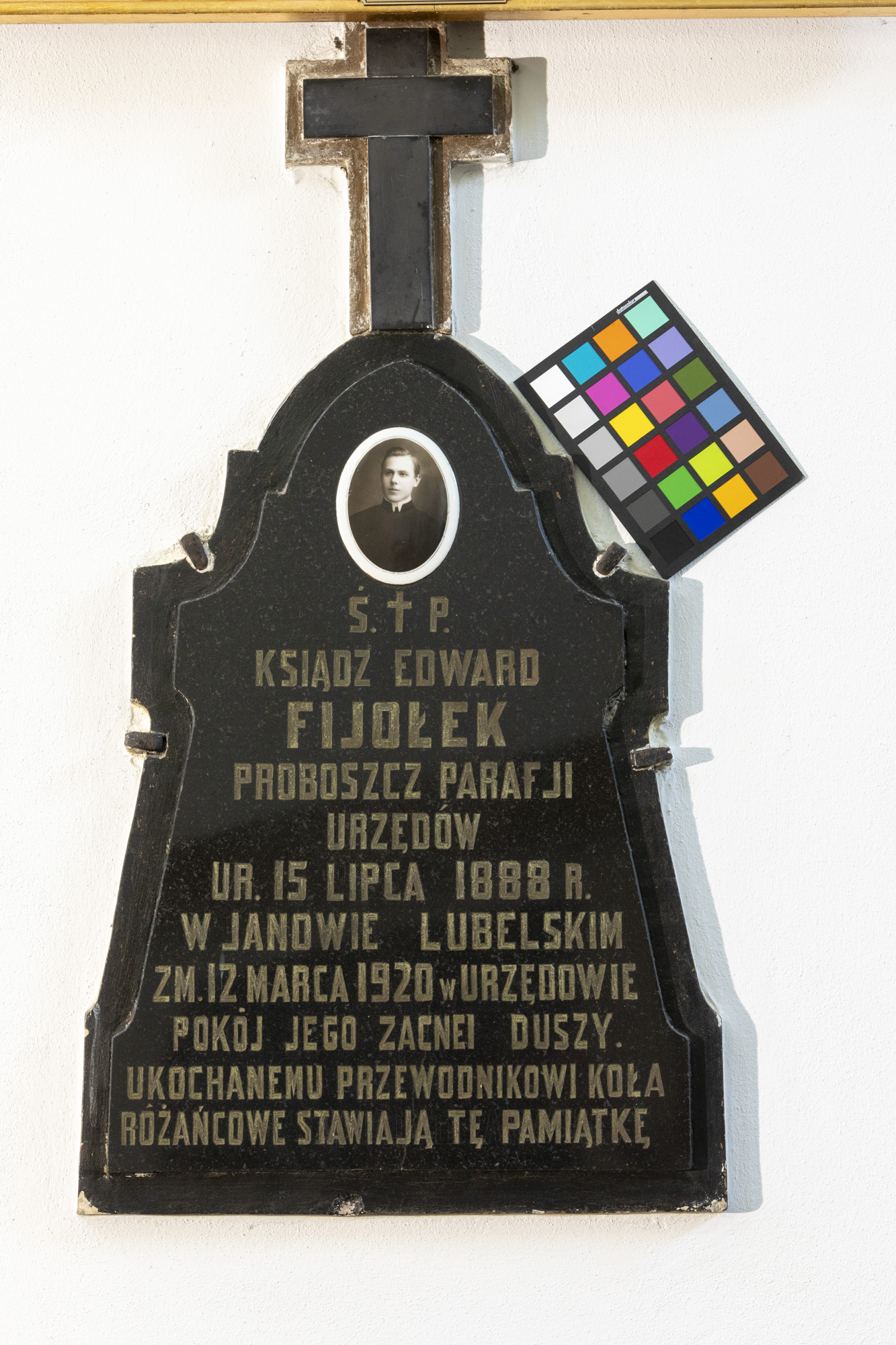 Epitafium ks. Edwarda Fijołka zm. 1920 r