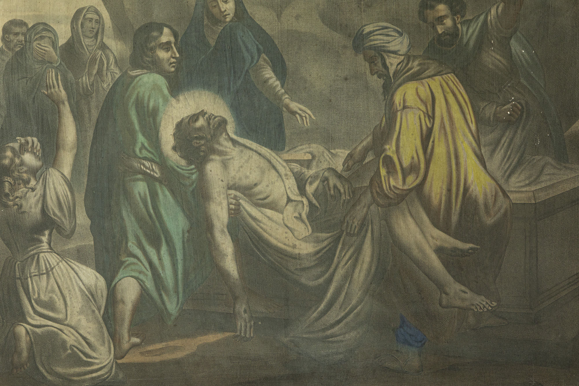 Stacja drogi krzyżowej – Ciało Jezusa złożone do grobu