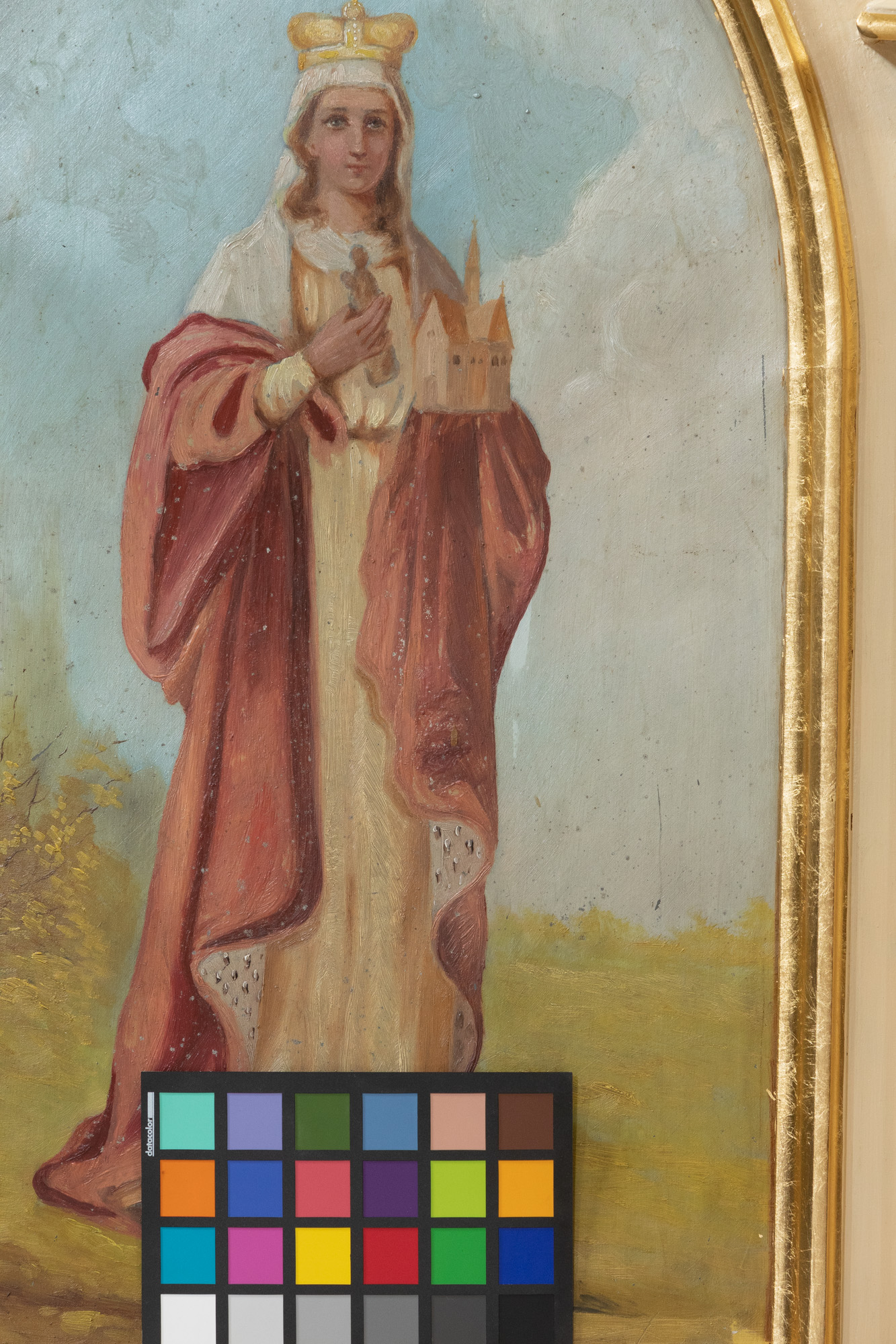 Rudno  - Obraz św. Jadwigi w feretronie