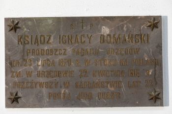 Epitafium ks. Ignacego Domańskiego zm. 1915 r.