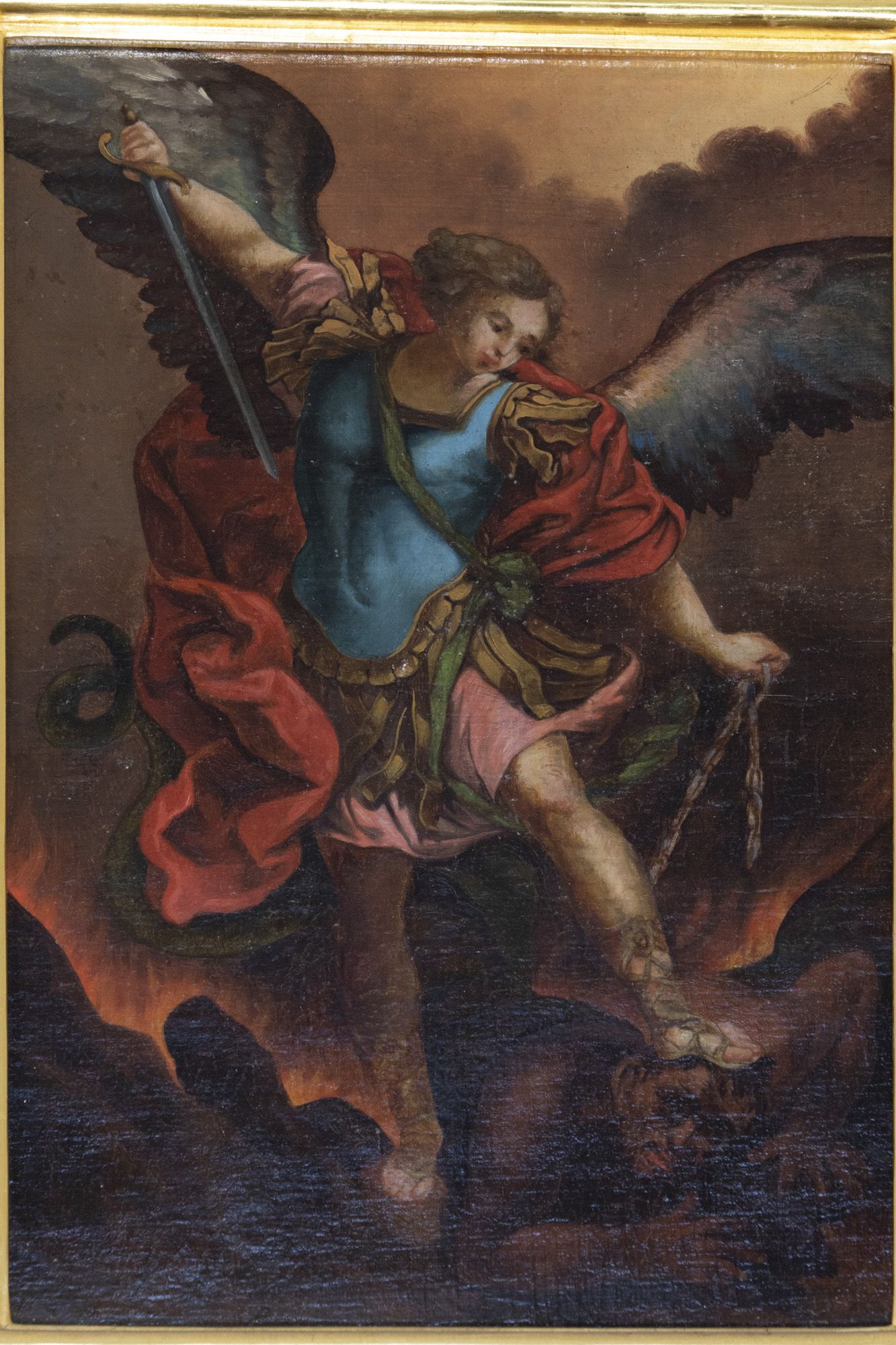 Obraz – św. Michał Archanioł w ołtarzu kaplicy (nasada)