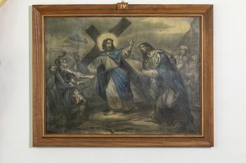 Stacja drogi krzyżowej – Pan Jezus spotyka swoją Matkę