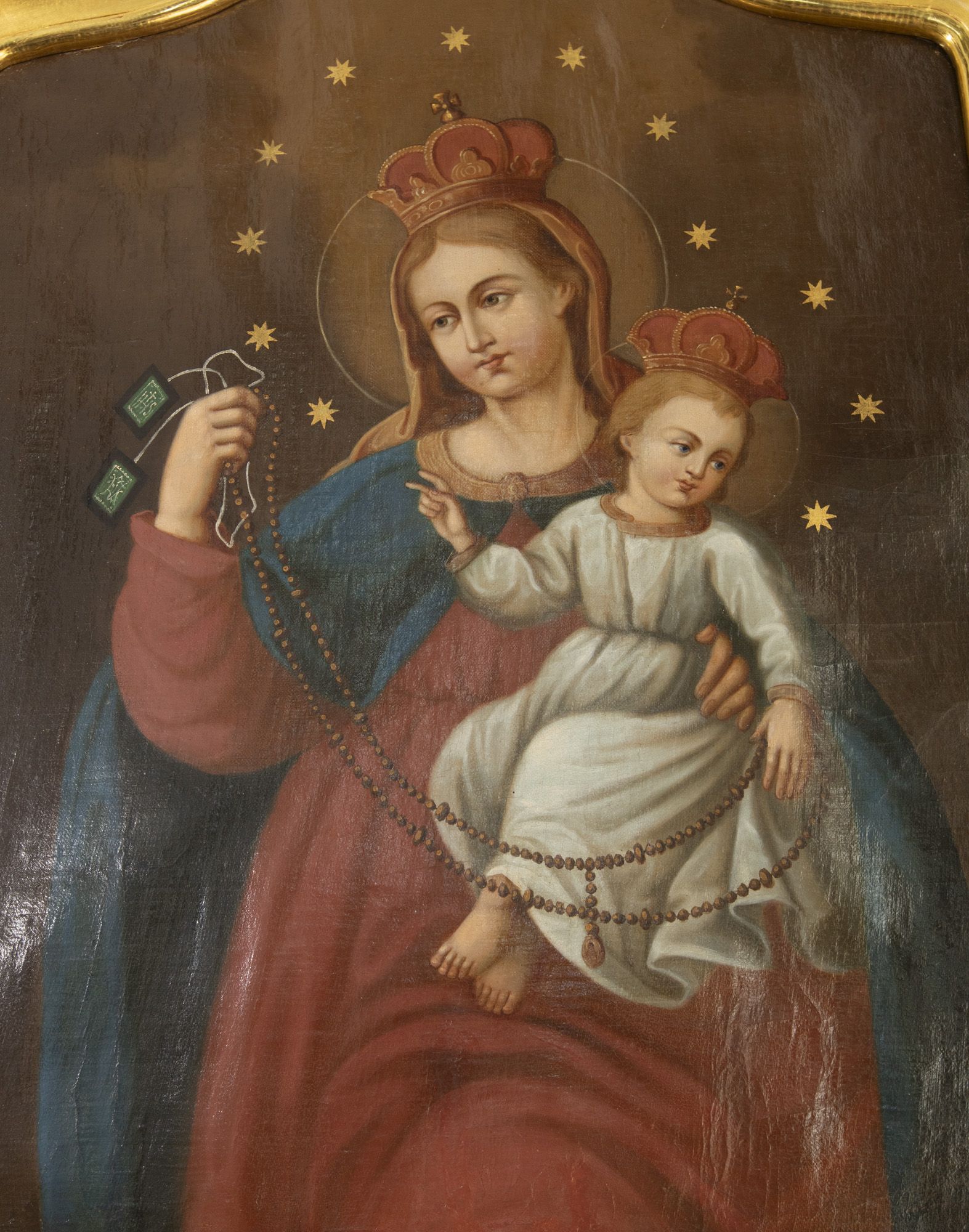 Feretron z obrazem MB Szkaplerznej i św.  Franciszka (?)