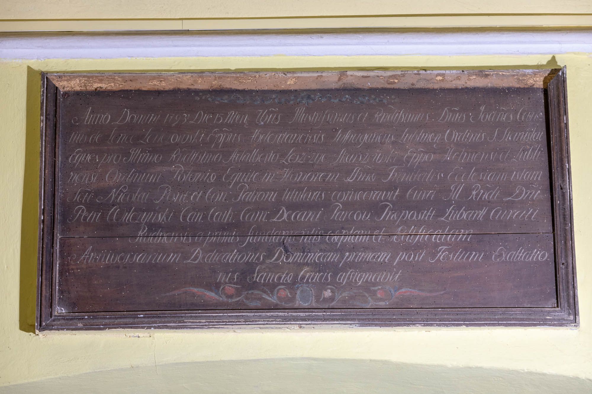 Tablica konsekracji kościoła