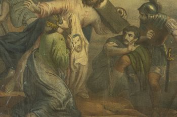 Stacja drogi krzyżowej – Pan Jezus przybity do krzyża