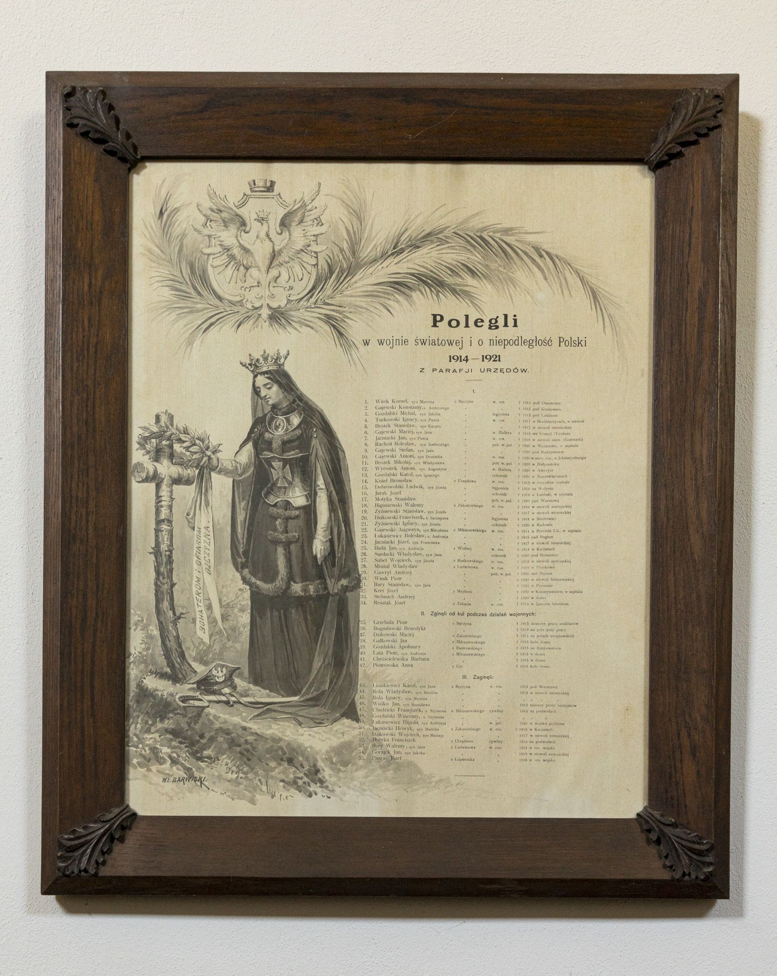 Obraz - „Polegli w wojnie światowej 1914-1921”