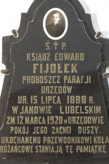Epitafium ks. Edwarda Fijołka zm. 1920 r.