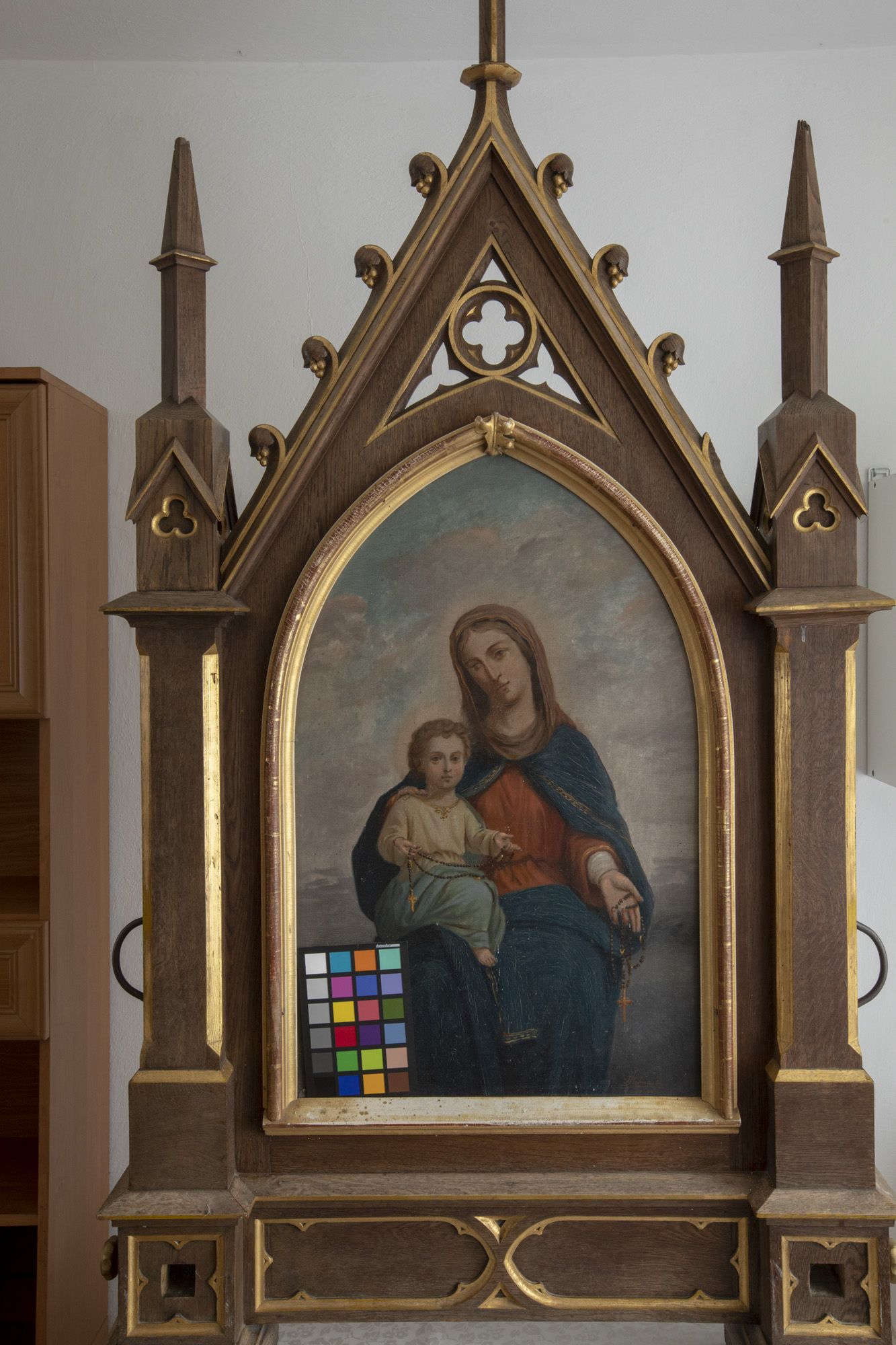 Obraz – Matka Boska z Dzieciątkiem, w feretronie