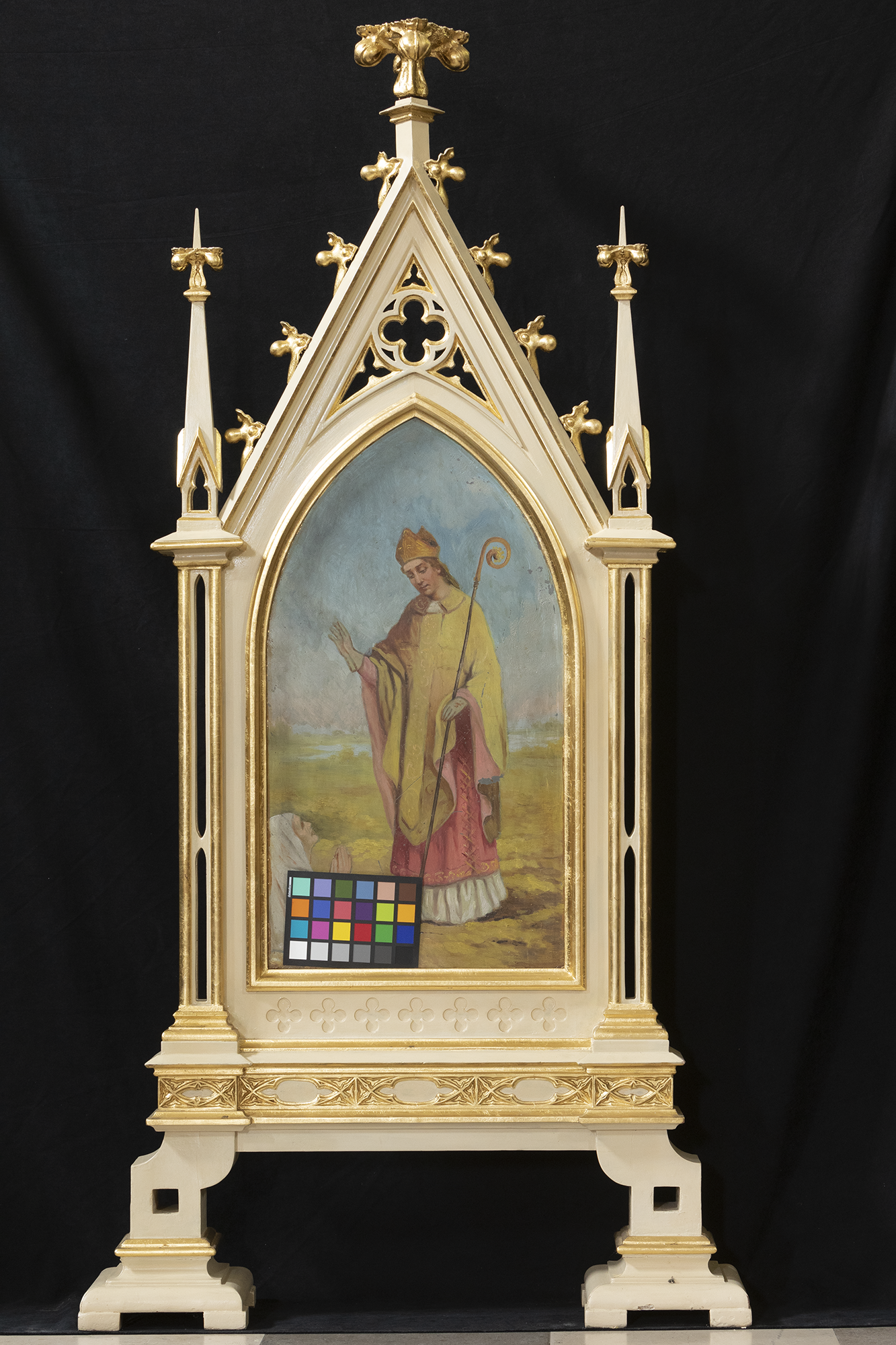 Obraz św. Stanisława Szczepanowskiego w feretronie