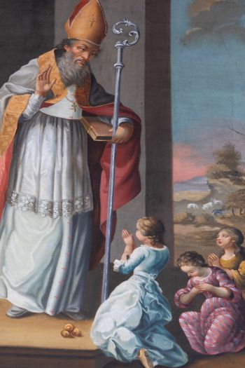 Obraz świętego Mikołaja - w ołtarzu głównym