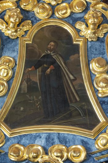 Obraz św. Tekli w ołtarzu bocznym lewym pw. św. Anny Samotrzeciej