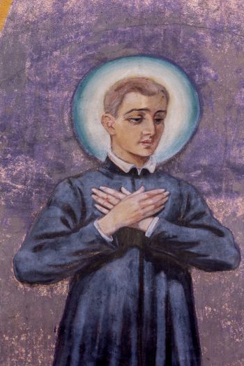 Obraz świętego Stanisława Kostki - w polichromii nawy