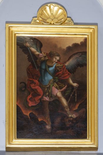 Obraz – św. Michał Archanioł w ołtarzu kaplicy (nasada)