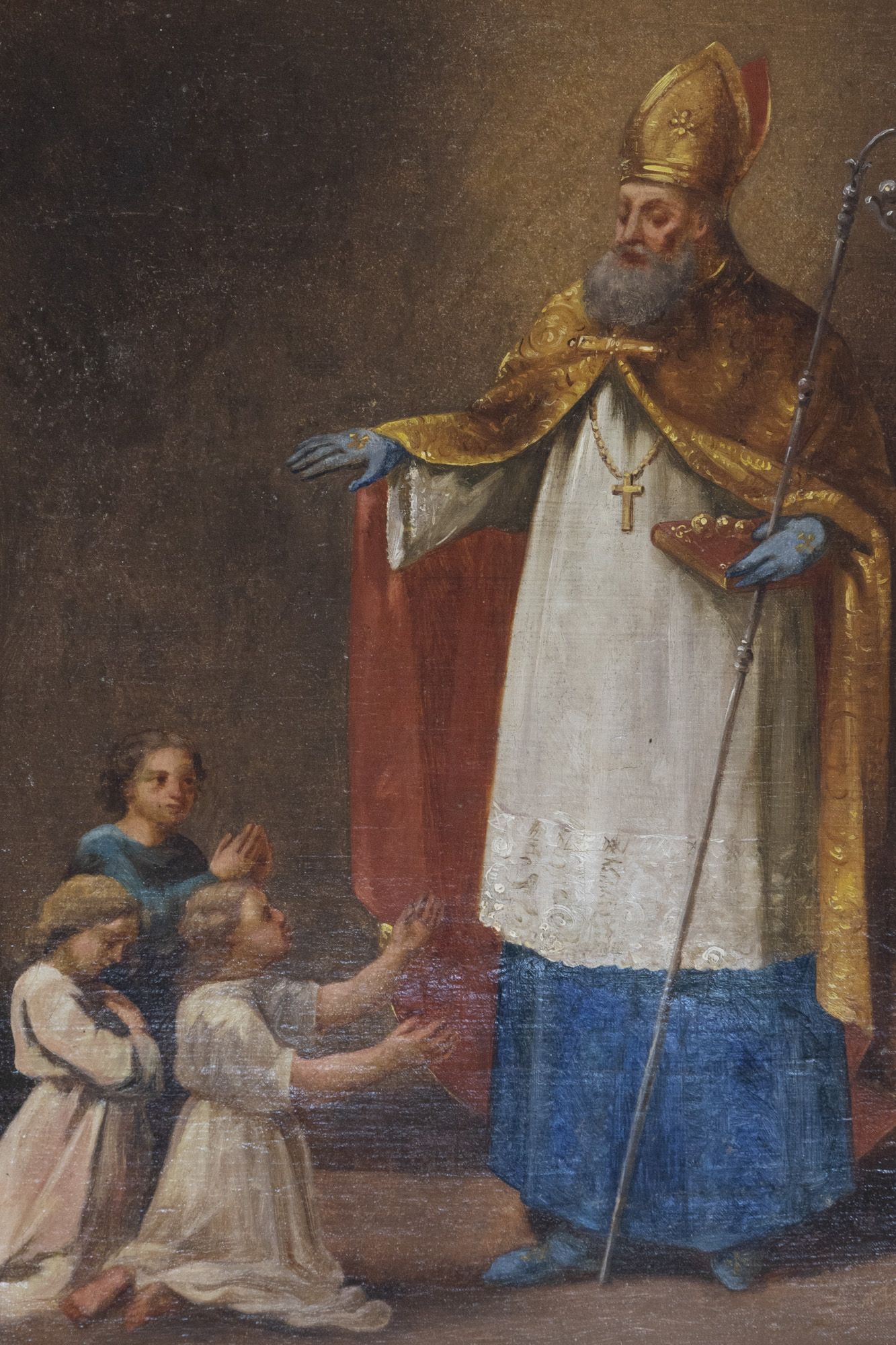 Obraz – św. Mikołaj w ołtarzu bocznym (nasada)