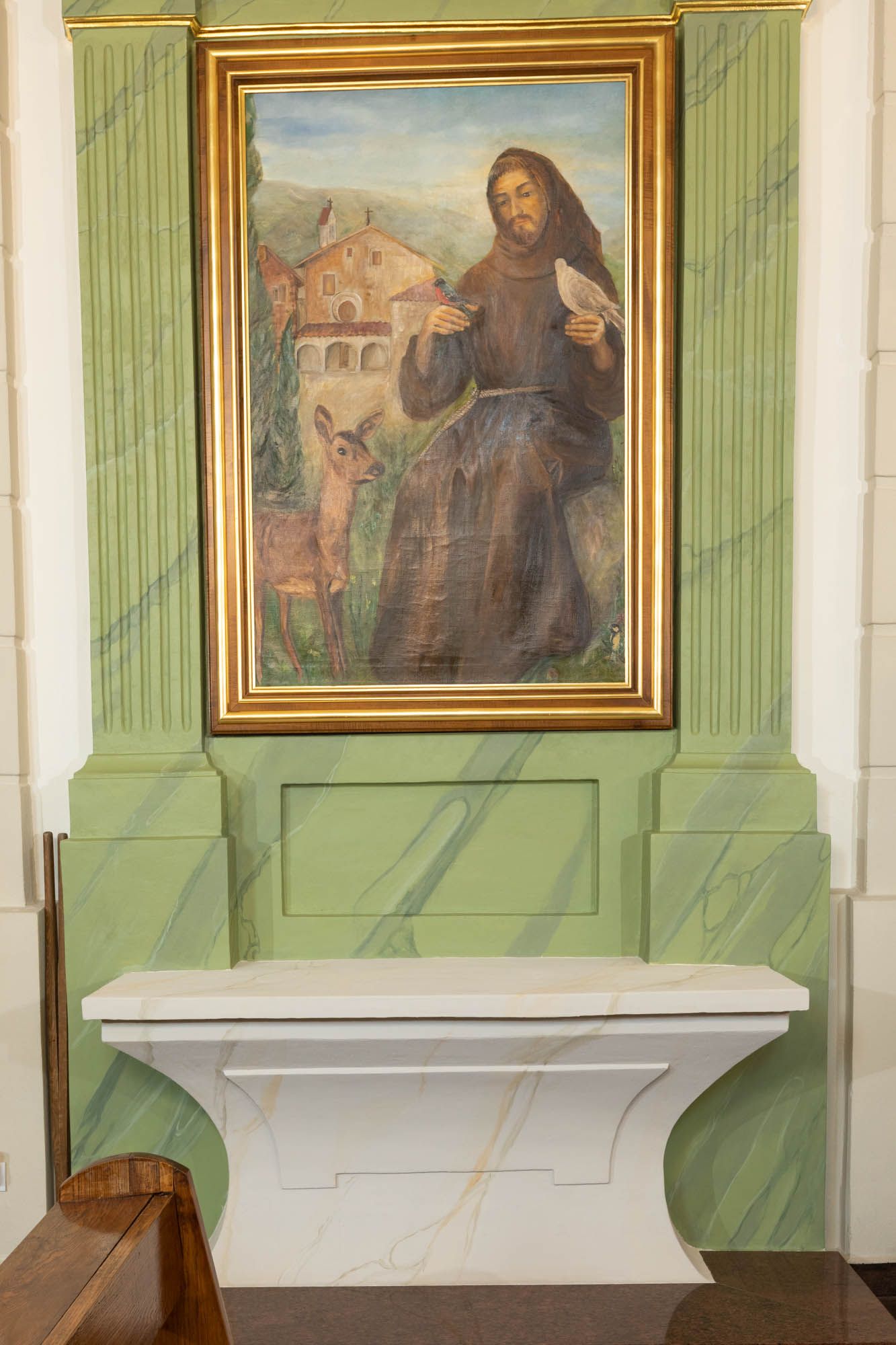 Ołtarz boczny prawy (2-gi) pw. św. Franciszka z Asyżu
