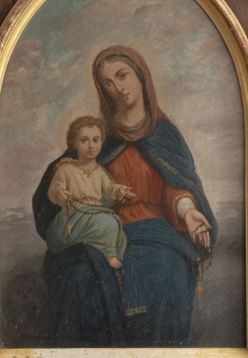 Obraz – Matka Boska z Dzieciątkiem, w feretronie