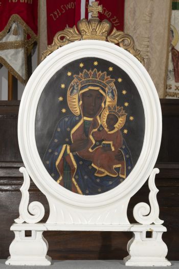 Feretron z obrazem dwustronnym MB Częstochowskiej i św.  Antoniego