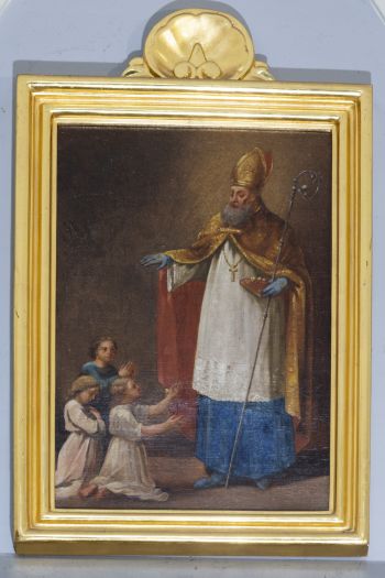 Obraz – św. Mikołaj w ołtarzu bocznym (nasada)